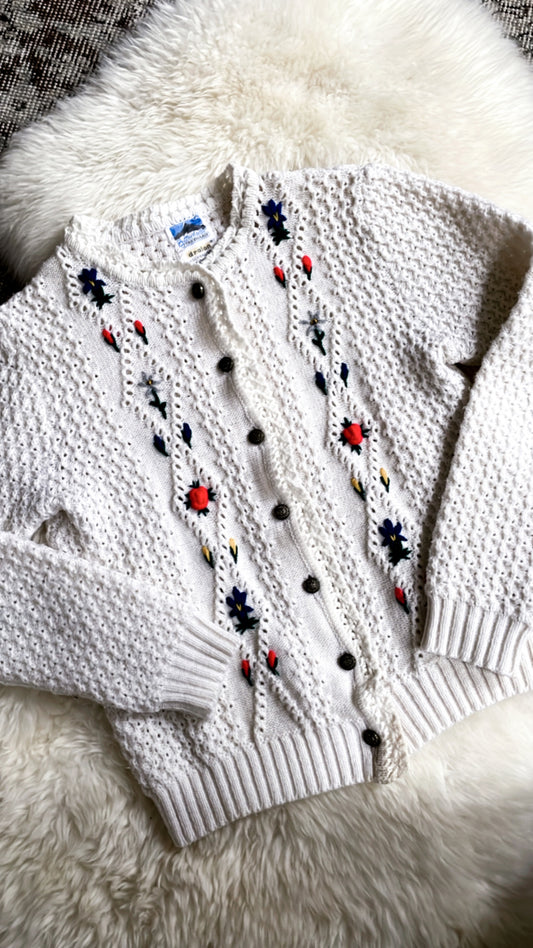 Vintage embroidery cardigan