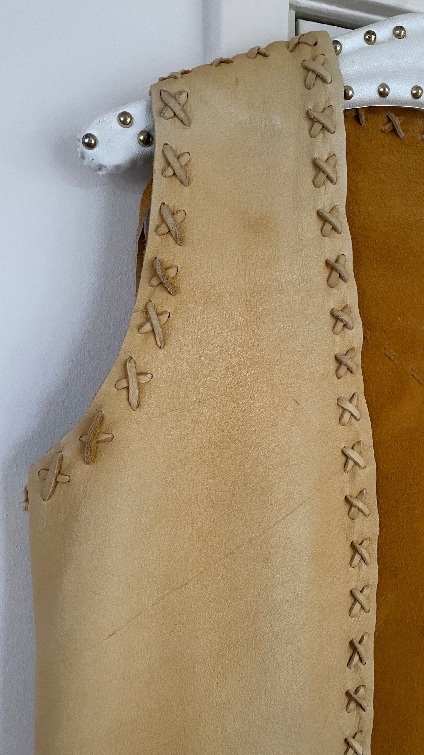 Leather fringe waistcoat