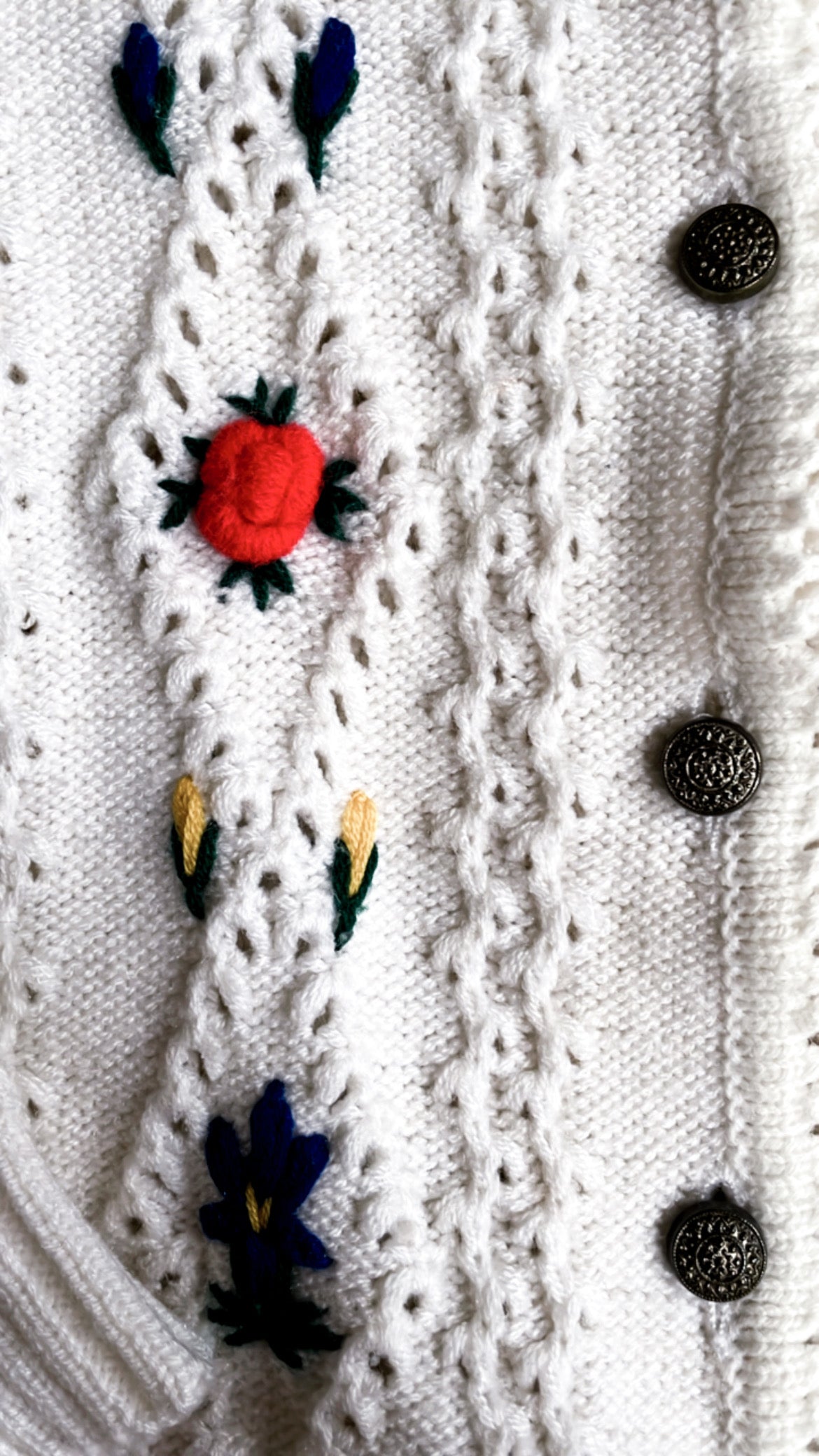 Vintage embroidery cardigan