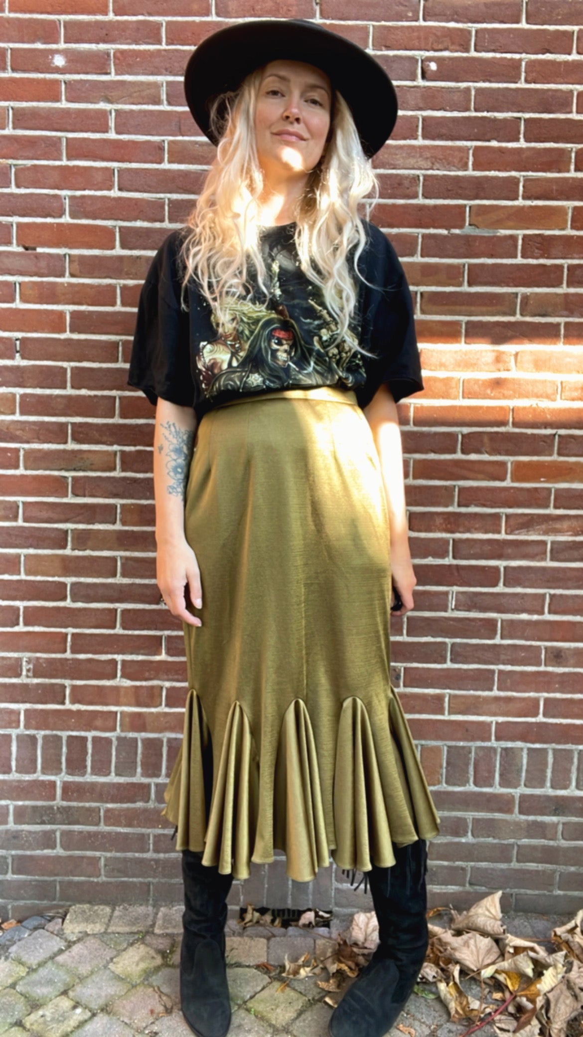Golden couture skirt