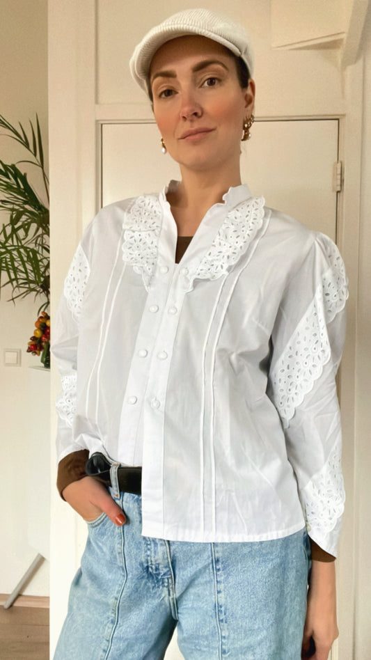 Cotton broderie blouse