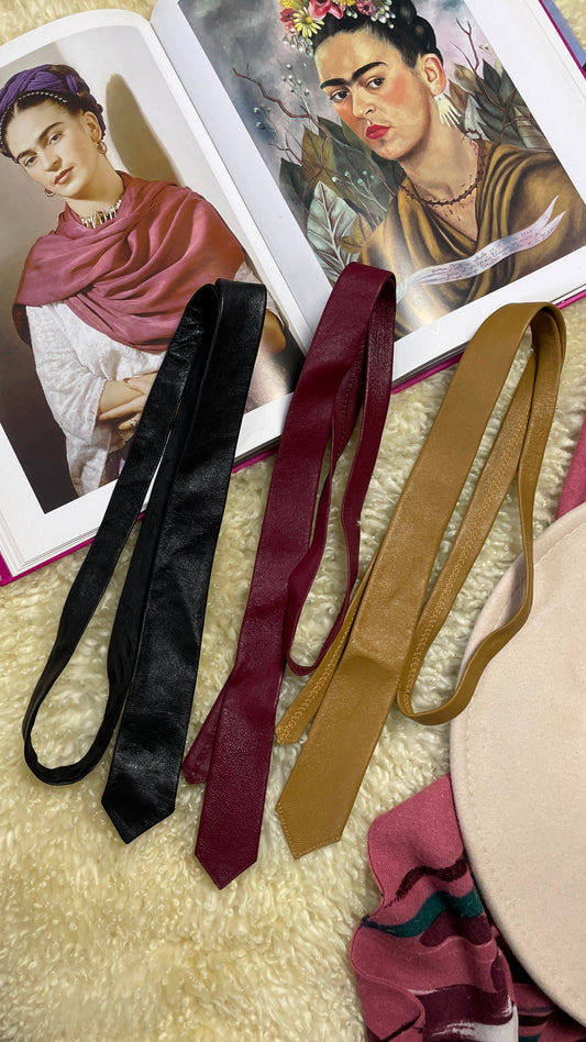 Vintage leather ties