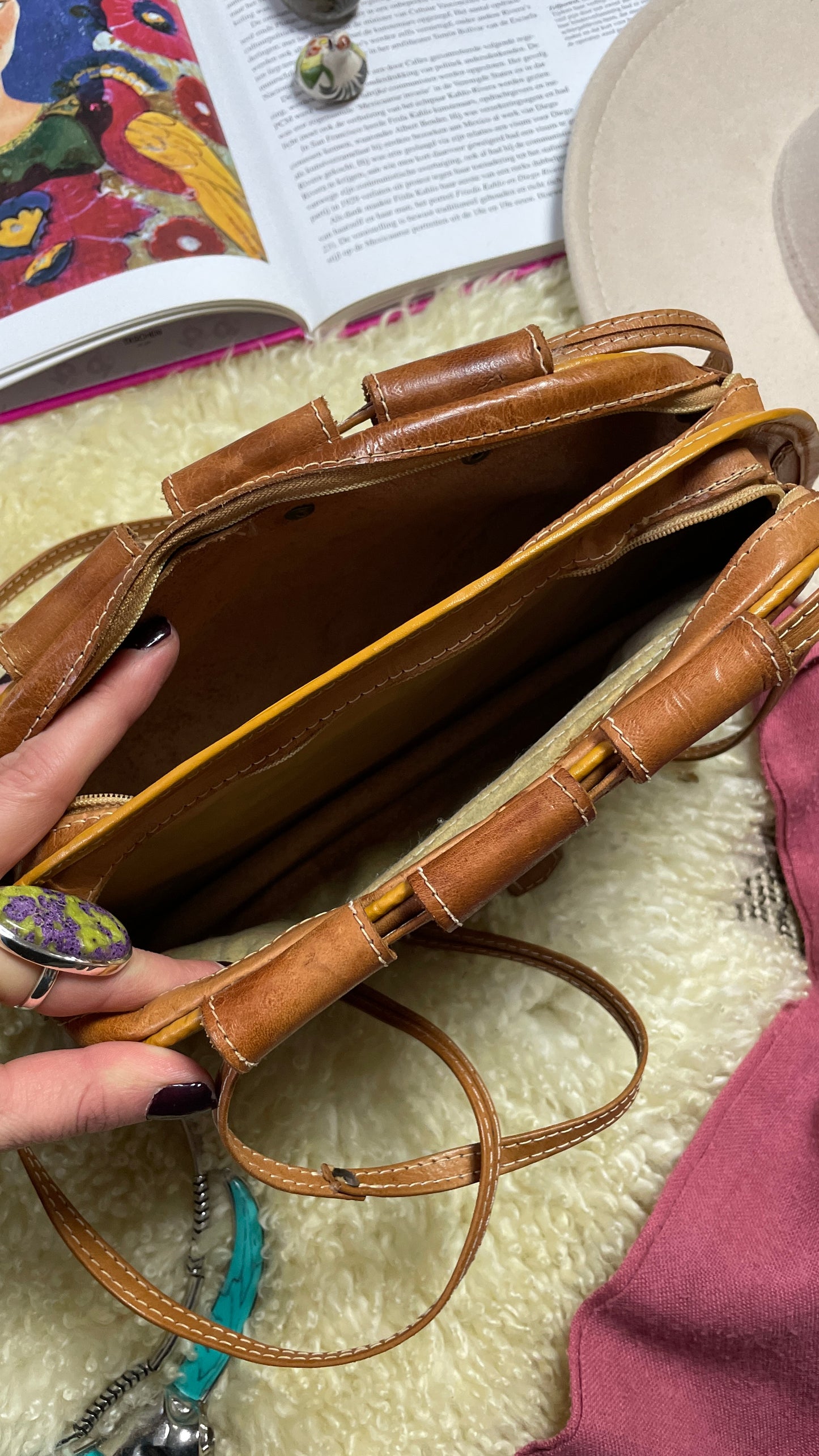 70s leather bag